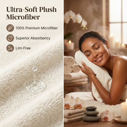 Microfiber Facial Towels 6 Pack – Professional Split-Fiber Esthetician Face Towels for Facials, Mask Removal & Spa, Ultra-Soft Reusable Face Cloths for Skincare Routine, Spa Steam Towels, Gift for Women