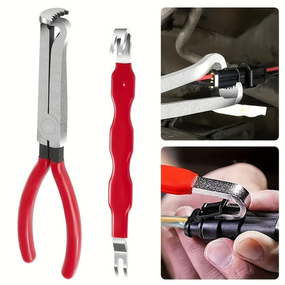 Heavy-Duty Automotive Circuit Terminal Connector Removal Tool Set, 3pcs Kit - Includes Terminal Separator Pliers, Separation Pry Pins, and Storage Pouch, Suitable for Car/Truck/Motorcycle Wiring Harness Repair and DIY