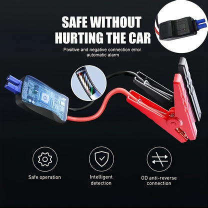 Car Jump Starter 1000A Peak 12V – 6400mAh Power Bank, USB Charge Ports & LED Flashlight for Gas & Diesel Cars, Single or 2-Pack