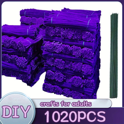Pipe Cleaners 1020pcs Chenille Stems 20 Colors – Upgraded Thick Fuzzy Sticks with Patterned Rods for Kids Adults Teachers, DIY Arts & Crafts Supplies Bulk Set Birthday Christmas Gift