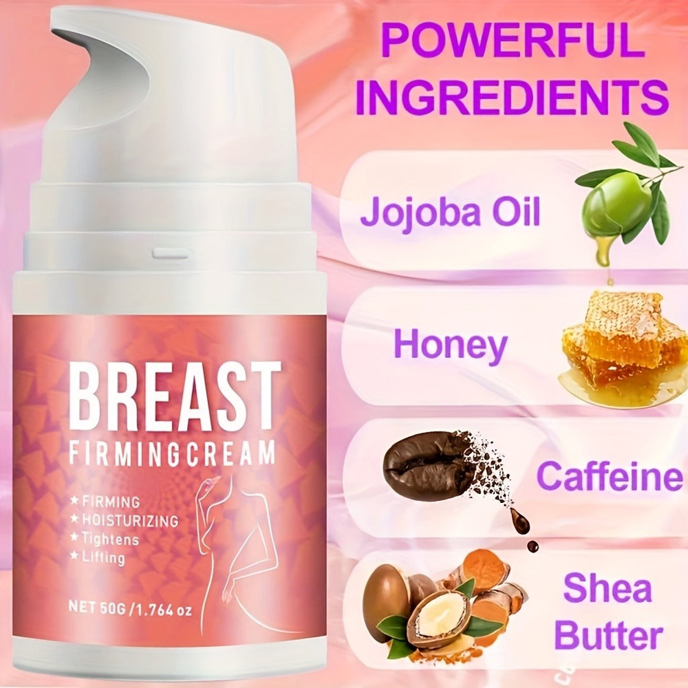 Bust Firming Cream for Women — Tightening & Lifting with Caffeine, Jojoba Oil, Shea Butter, Vitamin E & Honey | Moisturizing Body Firming Lotion for Sagging Skin | All Skin Types | Fresh Fragrance