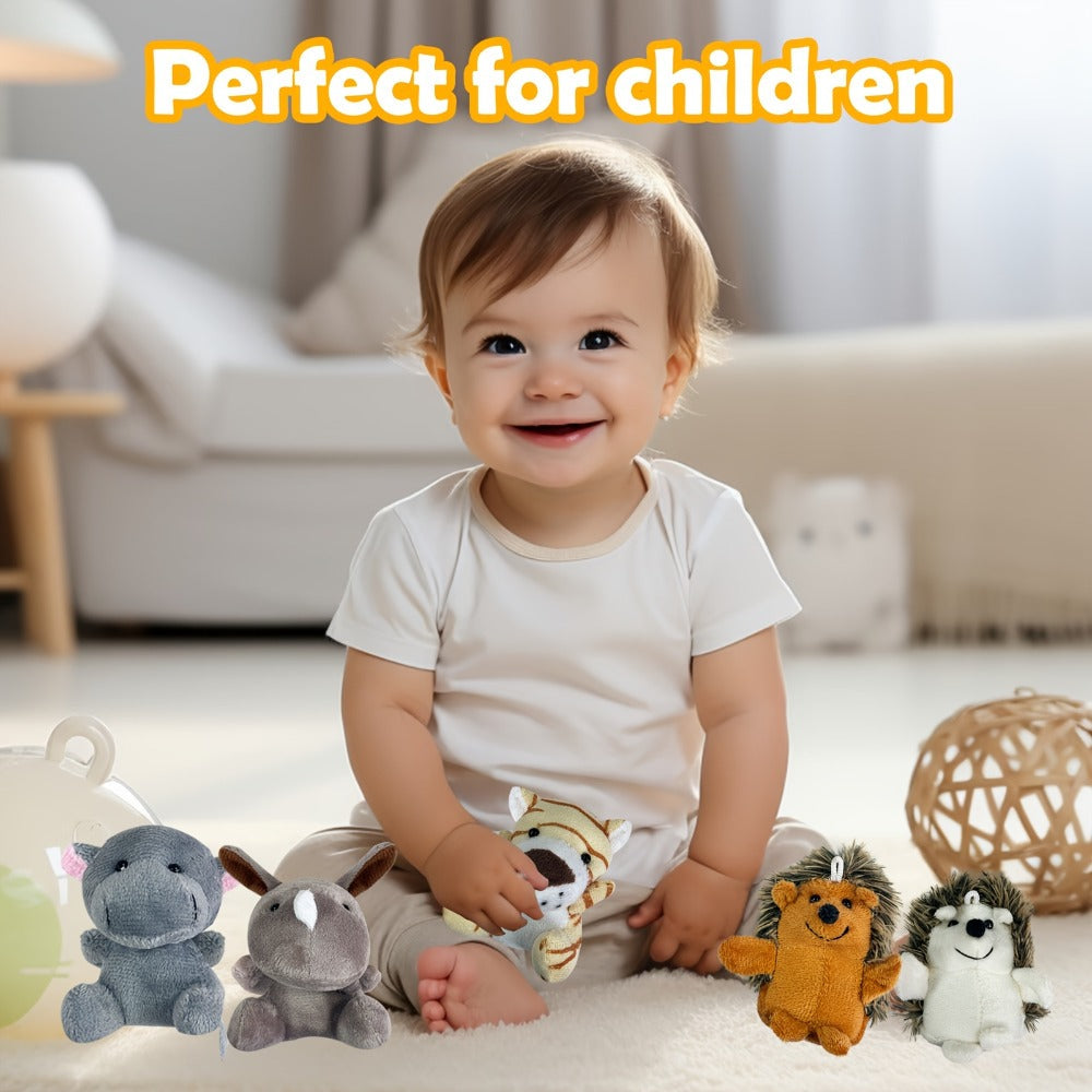 Mini Stuffed Animals Bulk 12 or 24 Pack – Forest Animal Plush Set for Animal Theme Party Favors, Classroom Treasure Box Prizes, Goodie Bag Fillers, Birthday Christmas Easter Gifts for Kids