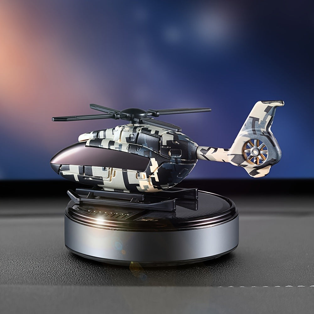 Car Air Freshener Solar Aromatherapy Diffuser Dashboard Helicopter Decoration Perfume Deodorant Auto Interior Accessories Gift for Men Women Alcohol-Free Essential Oil Scent