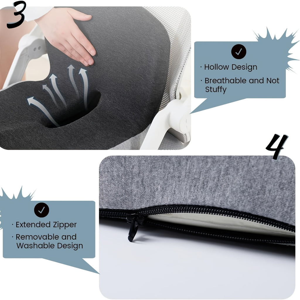 Comfortable Back Support Seat Cushion-soft, Supportive, Office Chair Game Chair Cushion Provides Hip Comfort For Long-term Sitting, Driving And Table Work, The Perfect Gift For The Back-to-school