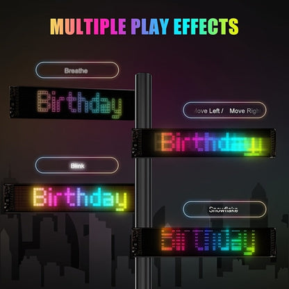 Flexible LED Display Screen Programmable Text & Animation, App & Remote Control, High-Definition RGB Matrix Panel for Any Curved Surface, Unique Gift for Friends & Family, Home Office Party Decoration
