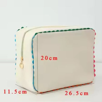 Large Capacity Lace Makeup Bag Women Elegant Floral Cosmetic Organizer Portable Travel Toiletry Bag Vanity Case Beige Birthday Bridesmaid Gift for Her
