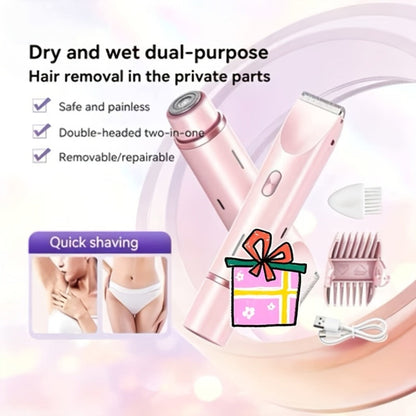 Electric Shaver for Women 4-in-1 Rechargeable Grooming Kit – Painless Hair Remover Eyebrow Trimmer Nose Hair Bikini Trimmer, Portable Body Hair Removal Face Legs Underarms, Beauty Gift for Her