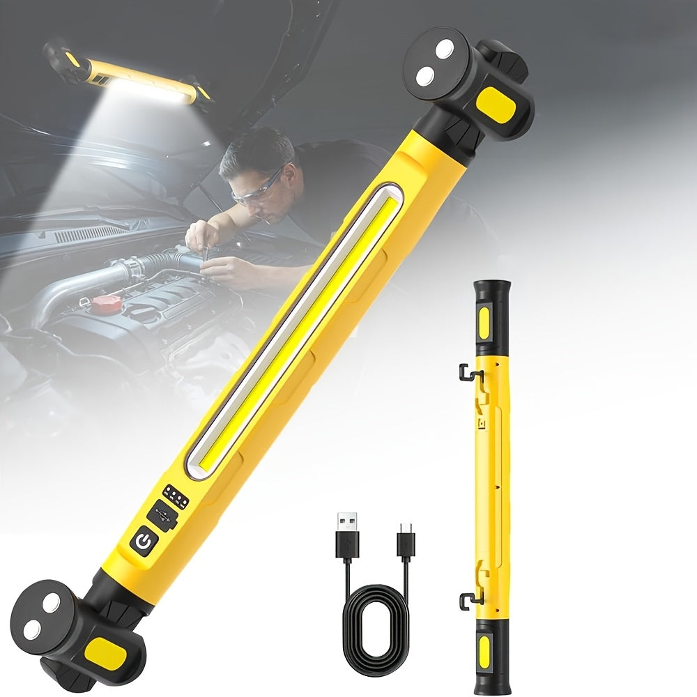 5000mAh Under-Hood Work Light, Magnetic LED Work Light, Hanging Hook, 3000 Lumens, Suitable for Car Repair/Mechanical Maintenance/Garage Inspection/Emergency Situations