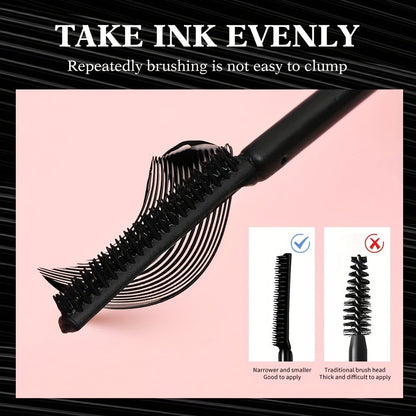 Waterproof Mascara 2-Pack Volumizing Lengthening Curling Long-Lasting Smudge-Proof Precision Brush – Lash Extender for Bold Defined Dramatic Lashes Eye Makeup Set for Women All Lash Types