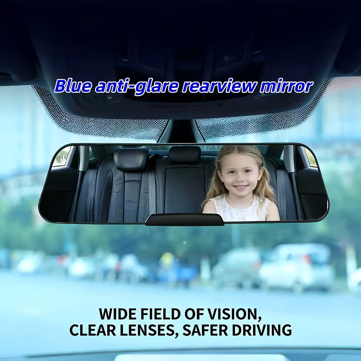 Anti-glare Rearview Mirror, Universal 12-inch (305mm), Wide-angle Panoramic Convex Rearview Mirror, Can Be Clipped On The Original, Eliminating Blind Spots And Anti-glare for Cars, SUVs And Trucks. Give Away 3 Aromatherapy.