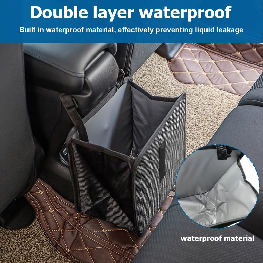 Car Trash Can, Foldable Trash Can Collapsible Hanging Trash Bag for Car Seat, Gallons Leakproof Garbage Bags, Cars Must Haves Interior Accessories Essentials, Hanging Leakproof Storage Bag with Large Capacity, Car Interior Accessories
