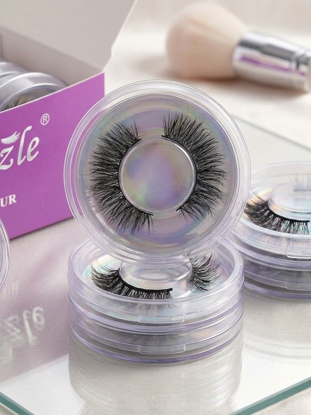 5D Faux Mink False Eyelashes 20 Pairs Multipack – Wispy Strip Lashes in 4 Mixed Styles Cat Eye Extra Thick Fluffy & Natural D Curl, Reusable Dramatic Lashes for Makeup, Parties & Beauty Gifting