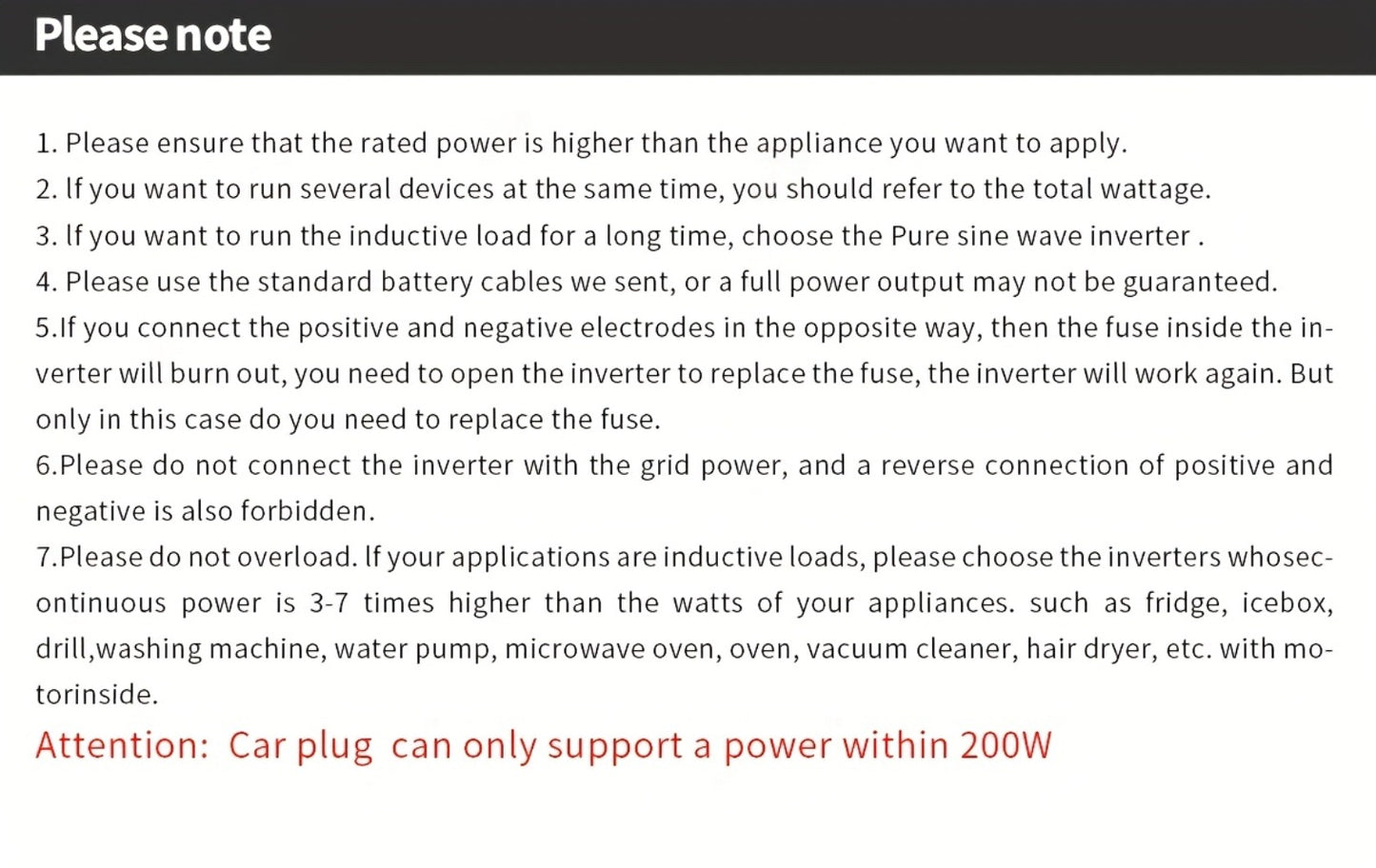 2000W Power Inverter DC 12V to AC 110V - US Socket Car Converter with Cooling Fan & Overload Protection | Road Trips, Camping & Emergency Use