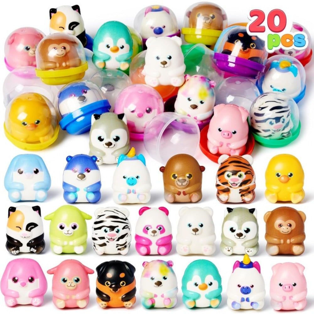 Mochi Squishy Toys 20 Pack – Slow Rising Cute Animal Squishies Bulk Party Favors for Kids, Classroom Prizes, Birthday Goodie Bag Stuffers, Pinata Fillers, Halloween Valentine's Day Gifts