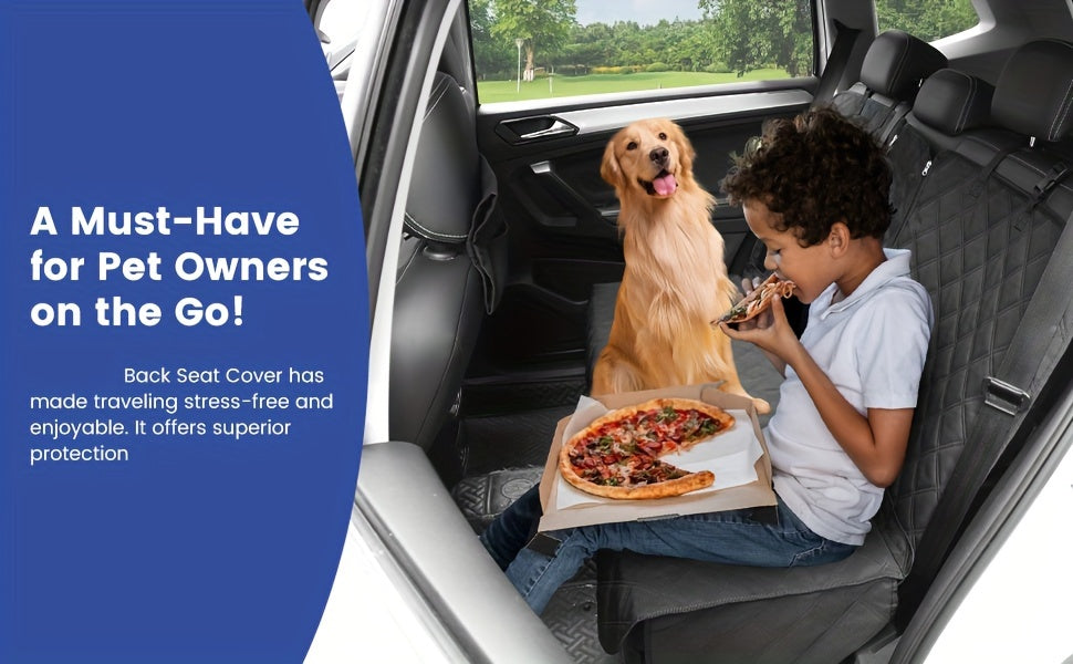 Bench Seat Covers Suitable for Cars, Trucks, And Suvs - Waterproof And Easy to Clean Car Seat Protectors, Perfect for Messy Kids And Drooling Pets (Black)