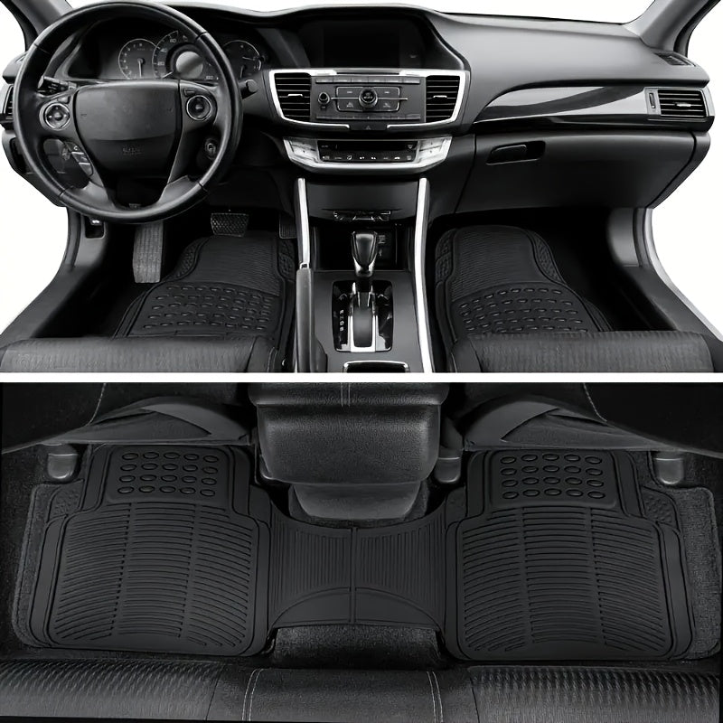 3pcs Durable Car Floor Mats, Durable PVC Non-slip And Easy to Clean, Universal Car Anti-skid Mats for Sedans And SUVs, Universal Design