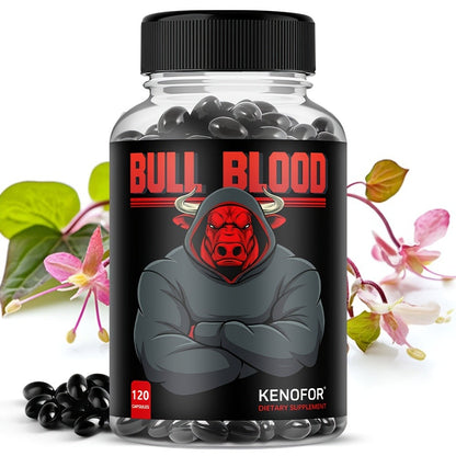 Bovine Blood Capsules 120 Count – Premium Dietary Supplement with Maca Root, Saw Palmetto & Herbal Blend for Daily Vitality, Energy & Overall Wellness Support for Women and Men