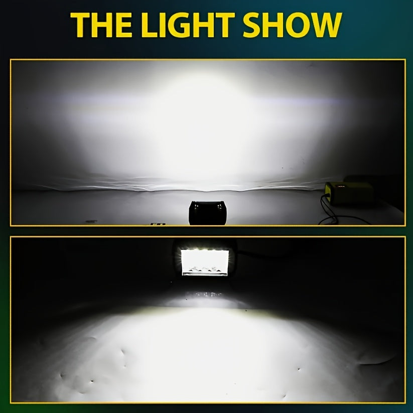 Various Combinations of 4"-21" [Long Strip Lights And Short LED Work Lights] for You to Choose from - Offroad for Jeep Truck Car, Without Battery