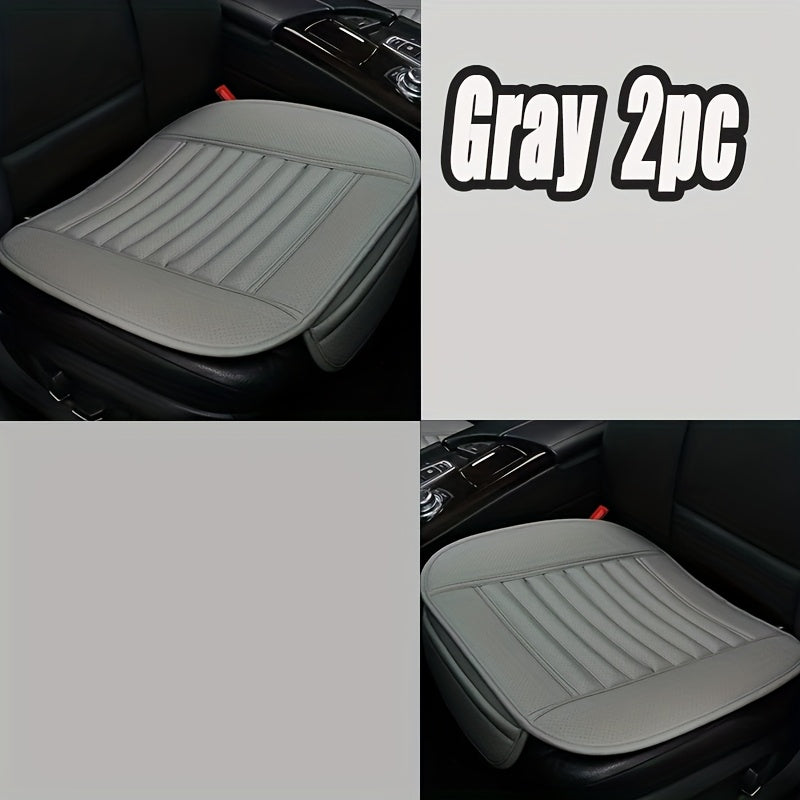 2pcs Front Seat Pads with Non-Slip Rubber Base, Breathable No-Back Design for Long-Lasting Comfort, Universal Fit for All Seasons