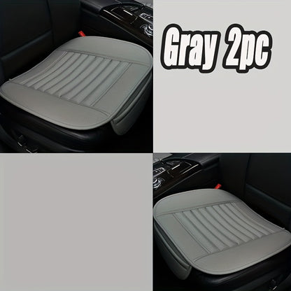2pcs Front Seat Pads with Non-Slip Rubber Base, Breathable No-Back Design for Long-Lasting Comfort, Universal Fit for All Seasons