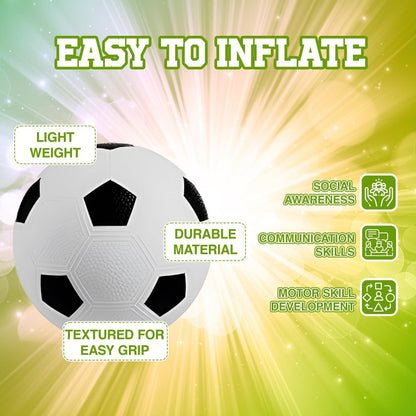 Kids Playground Ball Set 7-Pack with Air Pump – 10.6 Inch Outdoor Ball Plus 6-Inch Basketball Football Rugby, Active Play Toy for Home Yard Pool Classroom Park, Birthday Party Gift for Children Ages 4+