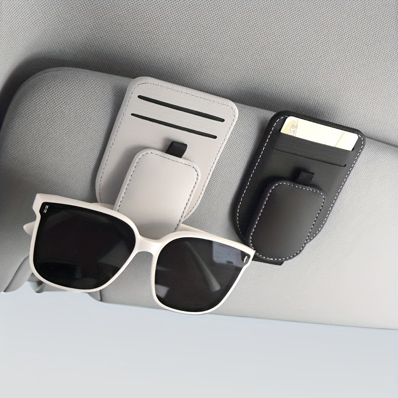 [Car Eyeglass Clip] High-Quality Car Eyeglass Clip, Multi-Functional Car Sun Visor Card Holder, In-Car Eyewear Storage Rack, Fashion Glasses Clip