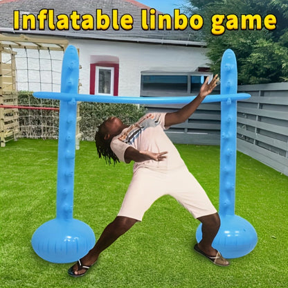Inflatable Limbo Game Set for Adults & Kids – Fun Party Outdoor Lawn Game with Sturdy Stand, Ideal for Family Events, BBQ, Beach & Group Gatherings