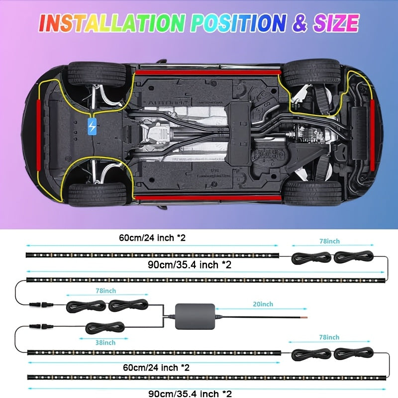 8pcs And 4pcs - 15 LED/8 Pods Metal Alloy Upgraded LED Rock Lights, Suitable for Trucks, RGB LED Rock Lights with APP/music Mode, Suitable for Jeeps, Trucks, UTVs, SUVs And Golf Carts, Neon Light Chassis Kits for Backlights, Car Accessories