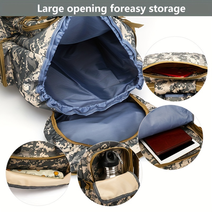 Military Hiking Backpack 80L – Tactical 3-Day Assault Pack Oxford Fabric DIY System for Camping Hunting Travel Unisex