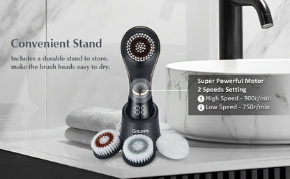 Electric Facial Cleansing Brush Spin Rechargeable – Deep Pore Cleansing Blackhead Removal Exfoliating Massaging Face Scrubber Skin Rejuvenation Device for Women
