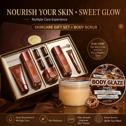 14-Piece Collagen Skincare Gift Set for Women – Hyaluronic Acid & Niacinamide, Deep Hydration, Firming, Brightening, Anti-Aging Luxury Box