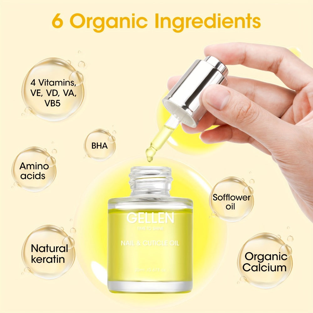 Cuticle Oil Treatment Set 2pcs 0.68oz Each Nourishing Hydrating — Moisturizer for Dry Cracked Cuticles & Brittle Nails, Strengthening Nail Care Pen for Women, Christmas Birthday Gift