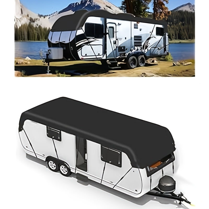 Patio/Outdoor RV Cover, Anti-falling Leaves, Sunshade & Heavy Duty Waterproof Oxford Fabric for Motorhome/Caravan Protection, Foldable, Easy to Installation, RV & Trailer Cover