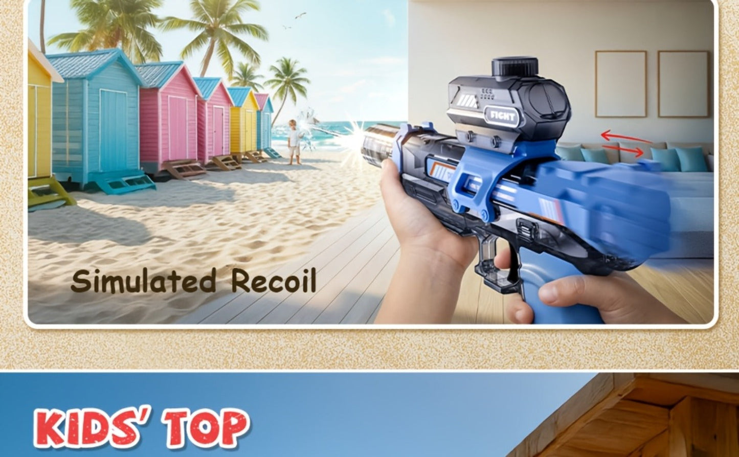 Kids Electric Water Gun with Sound Effects for Ages 3-6 – Automatic High Capacity Squirt Blaster Long Range, Toddler Summer Outdoor Pool Beach Backyard Party Toy, Birthday Gift for Boys Girls, 2-Pack Option