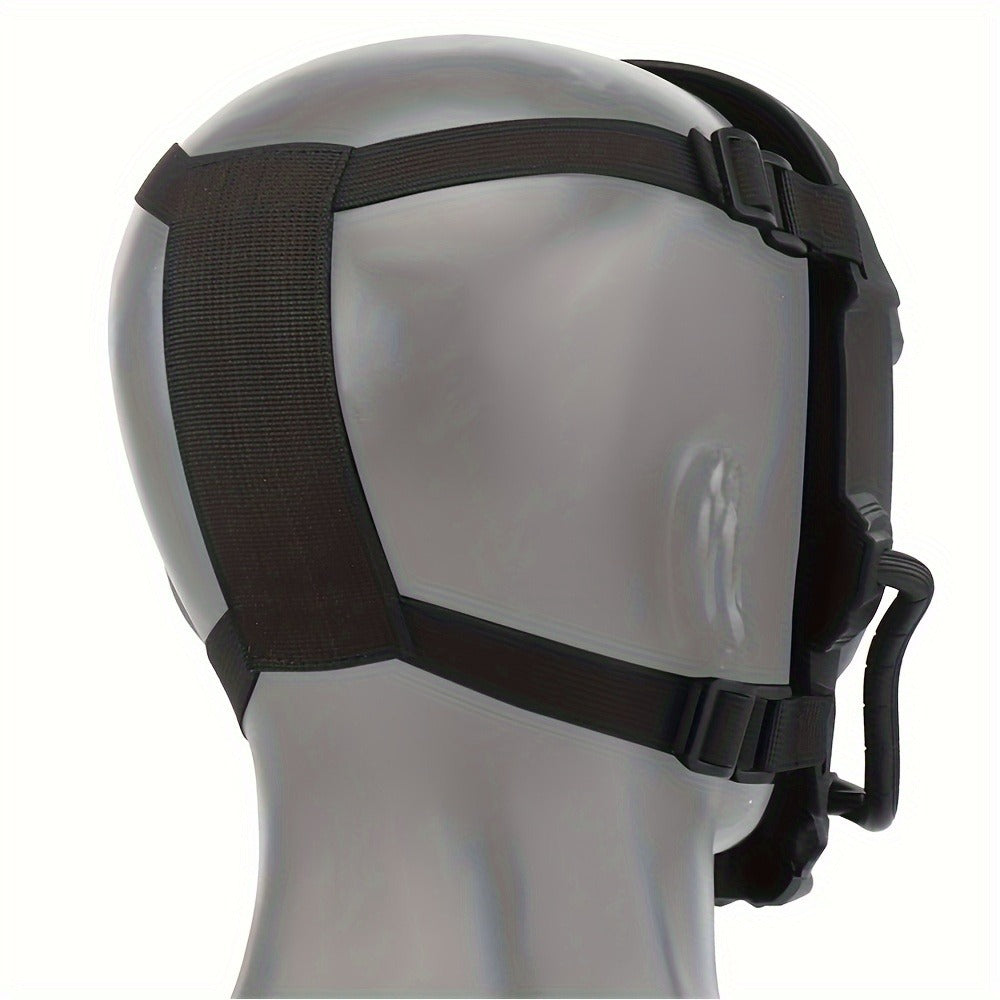 Cyberpunk Full Face Mask Breathable Anti-Fog Nylon Silver – Complete Face Covering for Halloween Carnival Rave LARP Cosplay, Sci-Fi Costume Helmet Prop, 9x8in Unisex Adults Teens