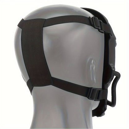 Cyberpunk Full Face Mask Breathable Anti-Fog Nylon Silver – Complete Face Covering for Halloween Carnival Rave LARP Cosplay, Sci-Fi Costume Helmet Prop, 9x8in Unisex Adults Teens