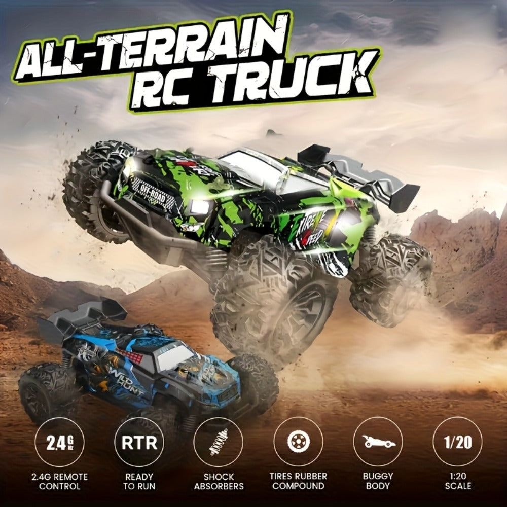 RC Climbing Car for Kids 3+ Full Proportional Drift 4WD Off-Road – Large High Speed Tank Style Remote Control Truck Toy Indoor Outdoor Birthday Christmas Holiday Gift Boys Children Mixed Color