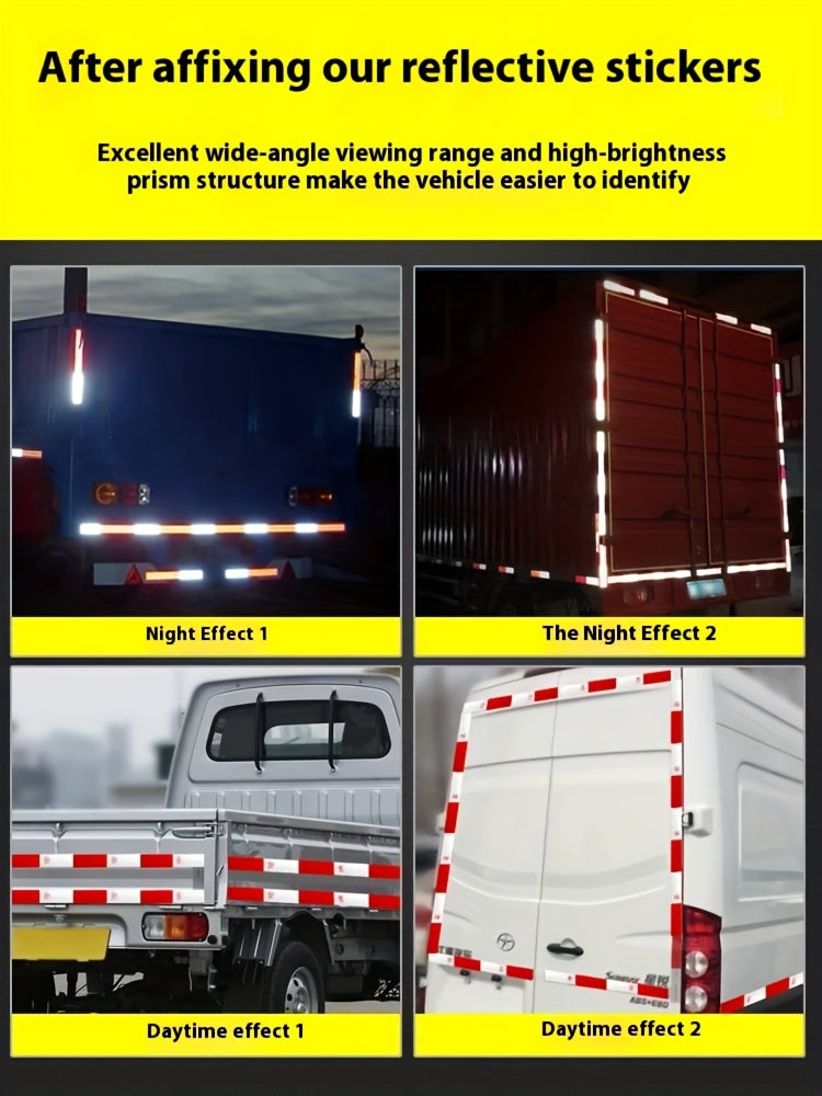 [Multi-volume Series]DOT-C2 Reflective Tape 2" X 60ft | Red & White, Ultra-Bright 360° Safety Marking for Trucks, Trailers, Vans & Construction Signs All-Weather Strong Roll