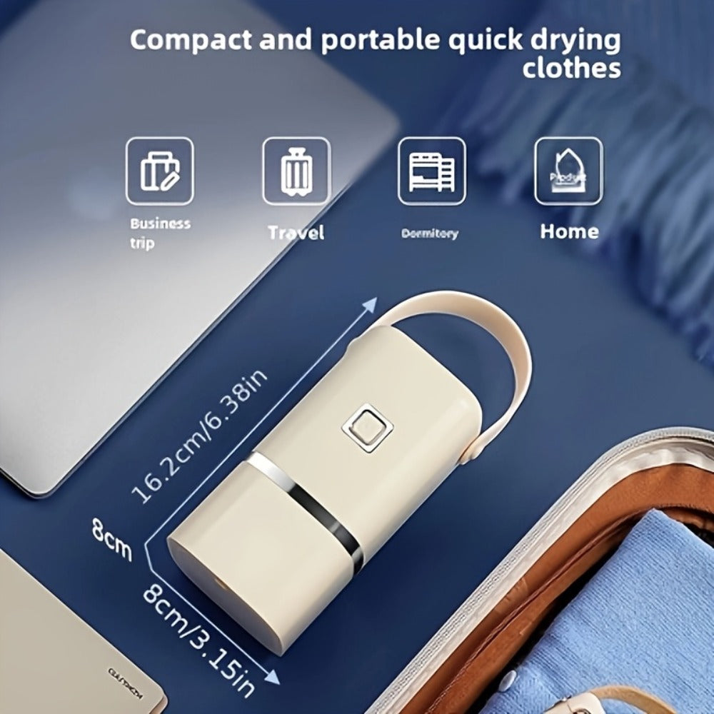 Portable Mini Dryer with Timer Function Compact Travel Clothes Dryer with Drying Bag for Delicates Underwear Small Clothing Items Apartments Dorms RVs Quick Easy Use