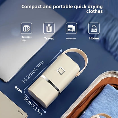Portable Mini Dryer with Timer Function Compact Travel Clothes Dryer with Drying Bag for Delicates Underwear Small Clothing Items Apartments Dorms RVs Quick Easy Use