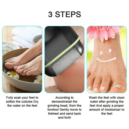 Hard Skin Remover for Feet Electric 14-in-1 Professional Pedicure Kit Rechargeable Foot Grinder 3 Rollers 2 Speed Dead Skin Callus Scrubber Cracked Heel Foot File Complete Set Black