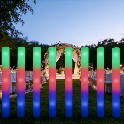 LED Light Up Foam Glow Wands 27/30 Pack – Multi-Color Flashing Glow Sticks for Party Supplies Weddings Birthdays Christmas Graduation Camping Outdoor Celebrations