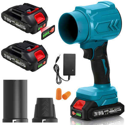 Cordless Handheld Leaf Blower & Air Duster – 45000RPM Turbo Motor, Dual Battery, Car Drying & Cleaning Blower