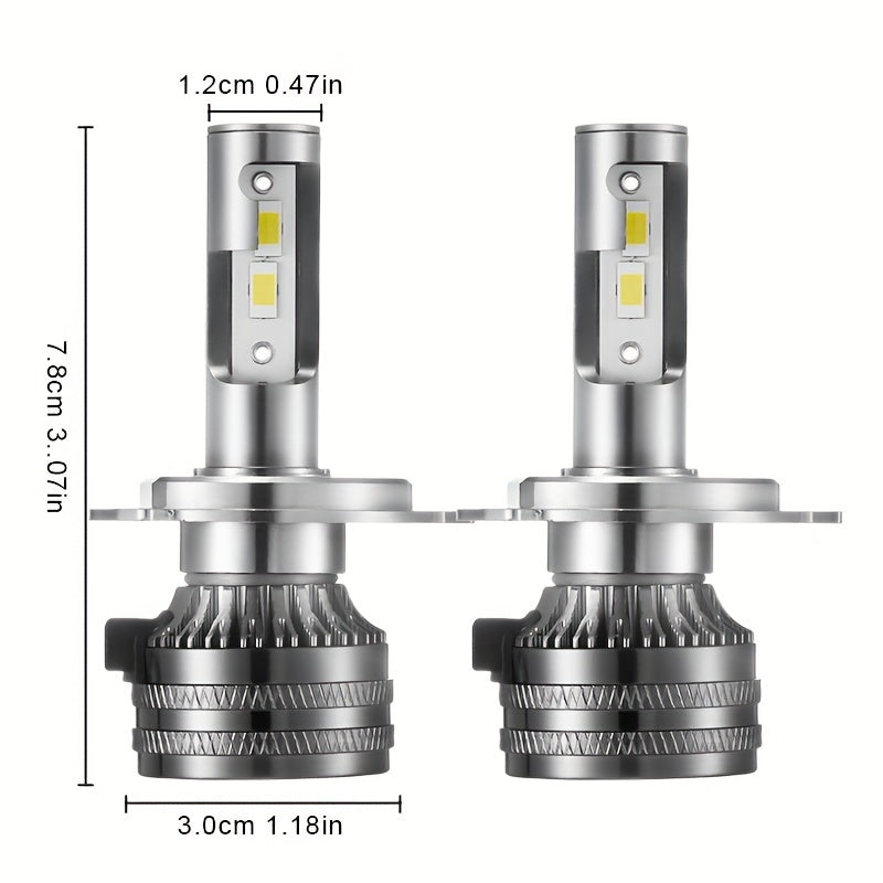 2pcs H1 LED Bulbs, H7 LED Bulbs, H4 LED Bulbs, H11 HB3 9005 Bulbs, HB4 9006 Bulbs, HIR2 Bulbs. Perfect for Car Enthusiasts As A Gift to Enhance Nighttime Driving Safety. Upgraded with 30, 000 Lumens, 350 Watts, Automatic Headlights, 12V, 6500K.