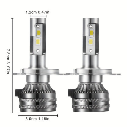 2pcs H1 LED Bulbs, H7 LED Bulbs, H4 LED Bulbs, H11 HB3 9005 Bulbs, HB4 9006 Bulbs, HIR2 Bulbs. Perfect for Car Enthusiasts As A Gift to Enhance Nighttime Driving Safety. Upgraded with 30, 000 Lumens, 350 Watts, Automatic Headlights, 12V, 6500K.