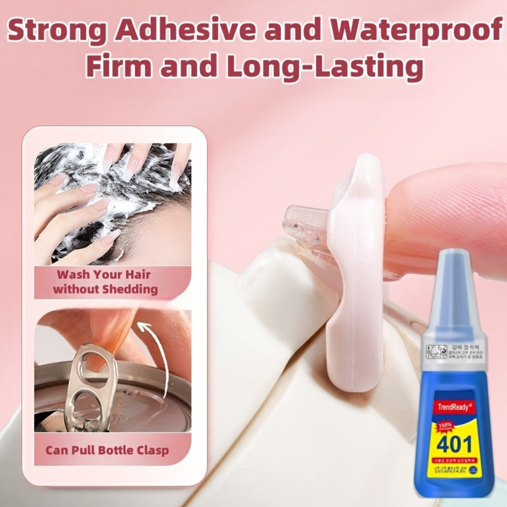 Waterproof Nail Adhesive Tabs with Nail Stickers 0.85oz Dropper Tip Bottle - Extra Strong Alcohol-Free Quick Release Long Wearing Salon Formula for Press On Nails & Nail Art Women 2 6 8 Pack Value Set