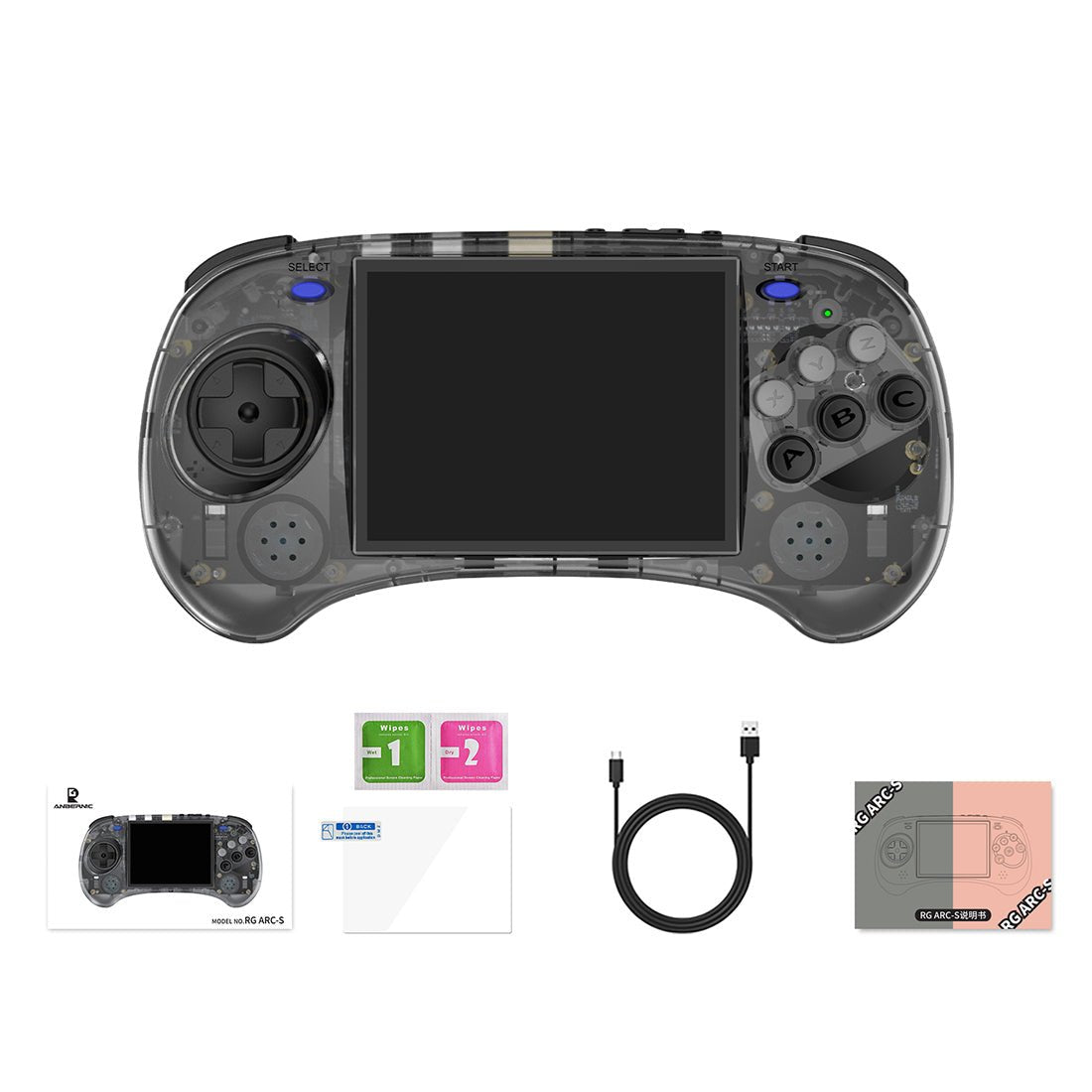 Anbernic RG ARC-S Arcade Six-Key Retro Handheld Game Console Linux 4" IPS HDMI 20+ Emulators Fighting Games 3500mAh Portable Emulator for Street Fighter Metal Slug Beat-Em-Up Fans 2 Colors