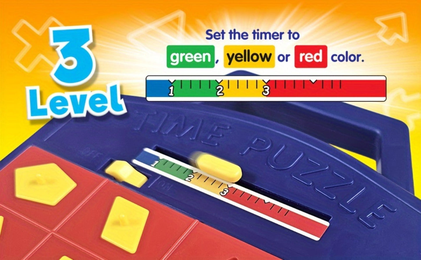 Shape Puzzle Pop-Up Board Game for Kids – Interactive Timer Matching Game with 3 Difficulty Levels, Hand-Eye Coordination STEM Toy, Educational Birthday Gift for Boys & Girls Ages 3+