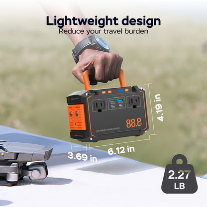 [Portable, Outdoor Camping] 88.8Wh/111Wh/240Wh Portable Generator Power Station, Including 30W/60W Solar Panel (Optional), Backup Battery, AC/DC/USB Ports, Suitable for Camping Tents, Emergency Outdoor Home Use, CPAP, Fans, Laptops, Mini Fridges, Emergenc