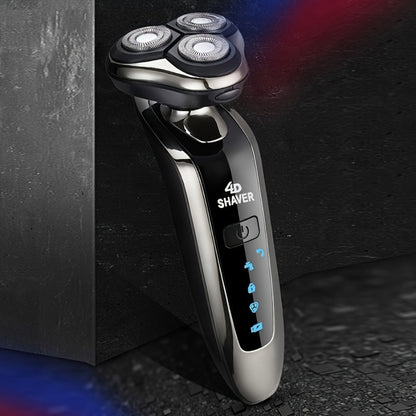 3D Rotary Shaver for Men 5-in-1 Rechargeable Electric Razor Beard Trimmer Nose Hair Trimmer Facial Cleaning Brush Grooming Kit Gift for Dad Husband Boyfriend